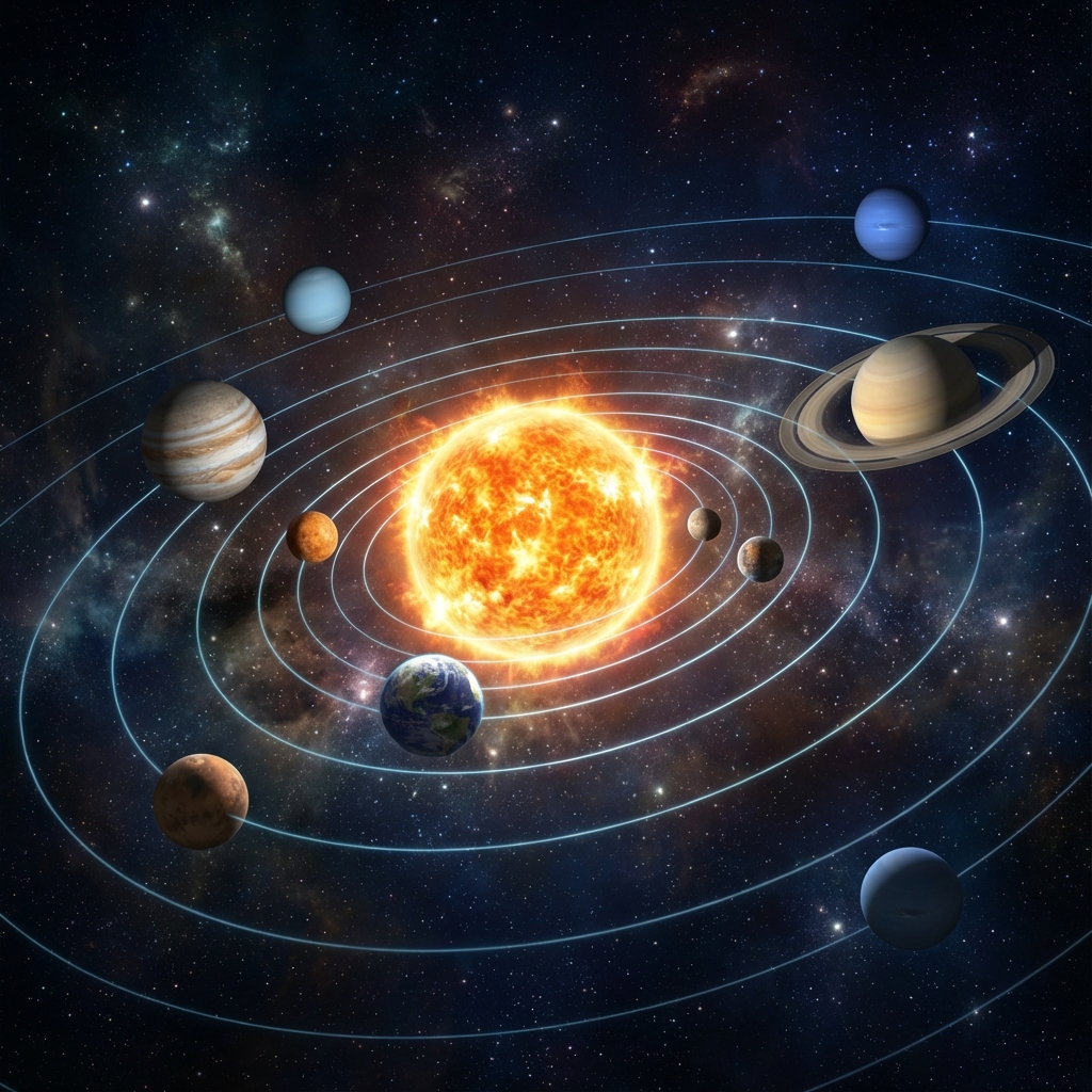 Heliocentric Solar System Visualization